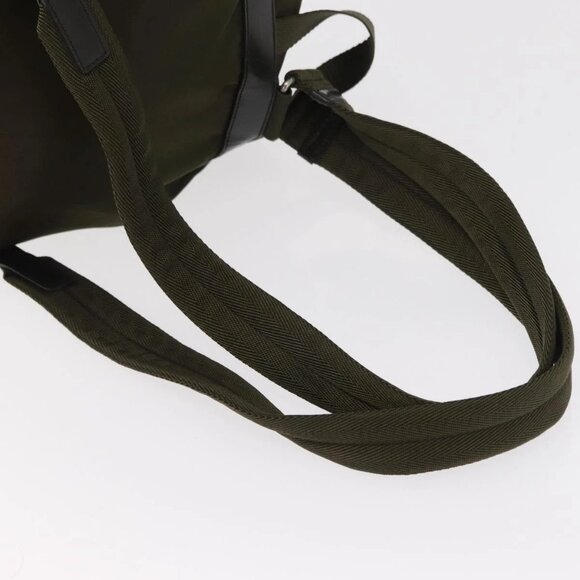 PRADA Backpack Nylon Green Silver Auth kk575 main image 9